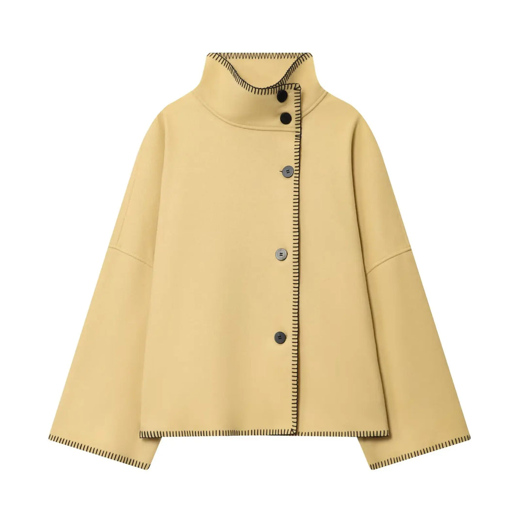 Women’s High-Neck Sculpted Jacket - Heston Manor