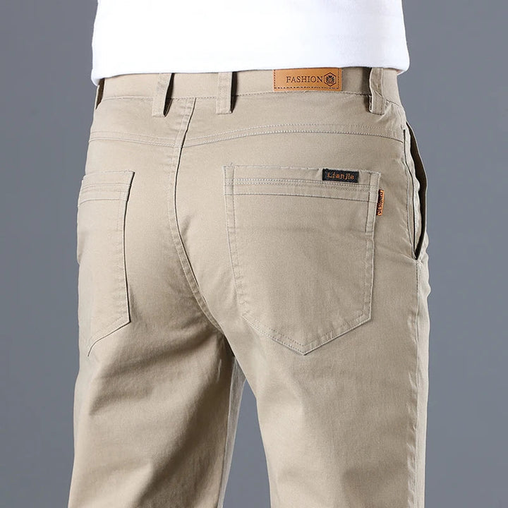 Men’s Slim Fit Cotton Casual Pants - Heston Manor