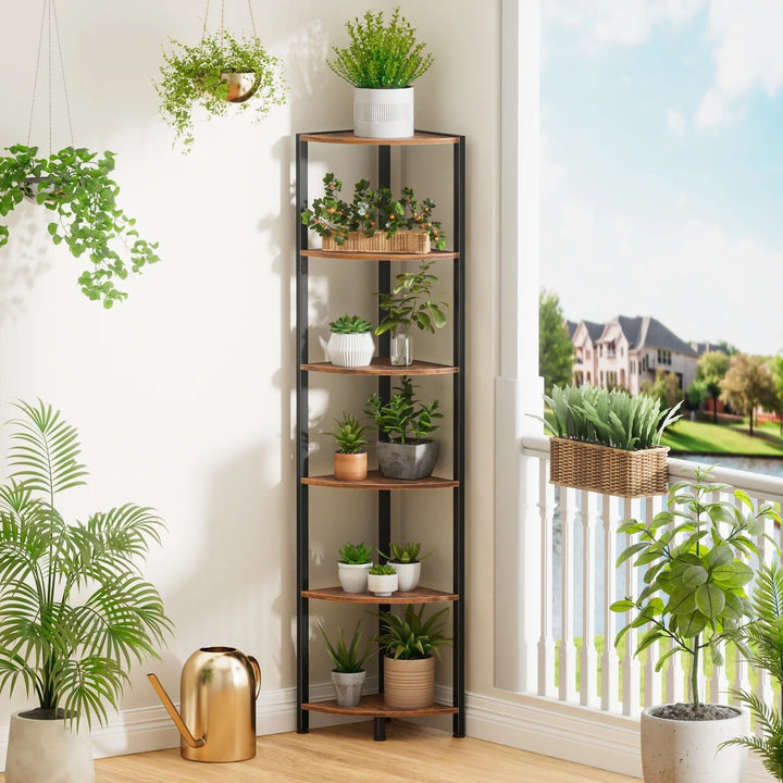 6-Tier Space Saving Bookshelf for Living Room, Bedroom, Office, Bathroom - Heston Manor
