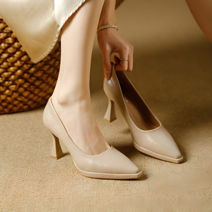 Marla Glossy Leather Platform Heels