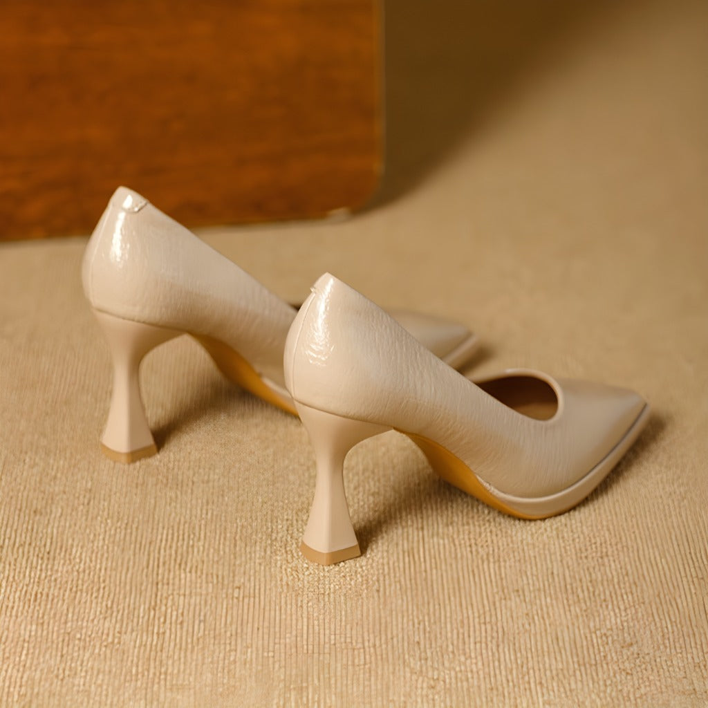 Marla Glossy Leather Platform Heels