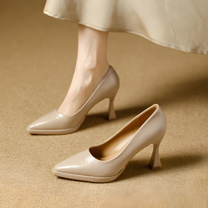 Marla Glossy Leather Platform Heels