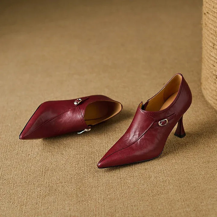 Imogen Leather Stiletto Booties — photo 5