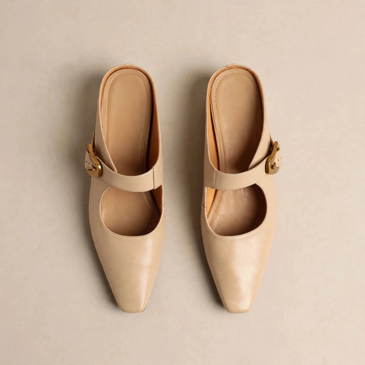 Belza Genuine Leather Mary Jane Mules