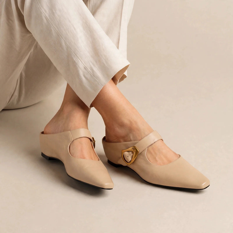 Belza Genuine Leather Mary Jane Mules