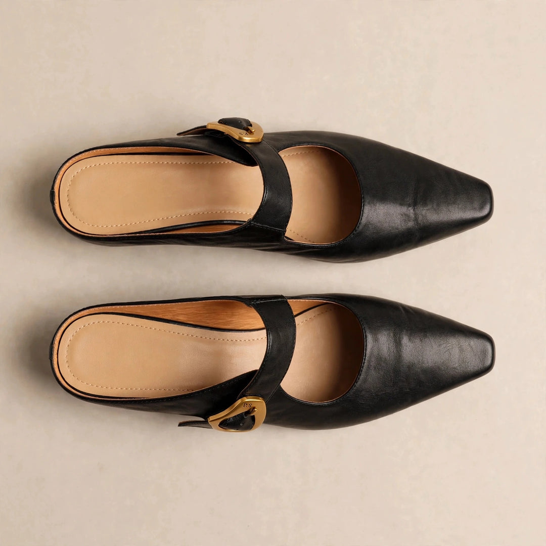 Belza Genuine Leather Mary Jane Mules