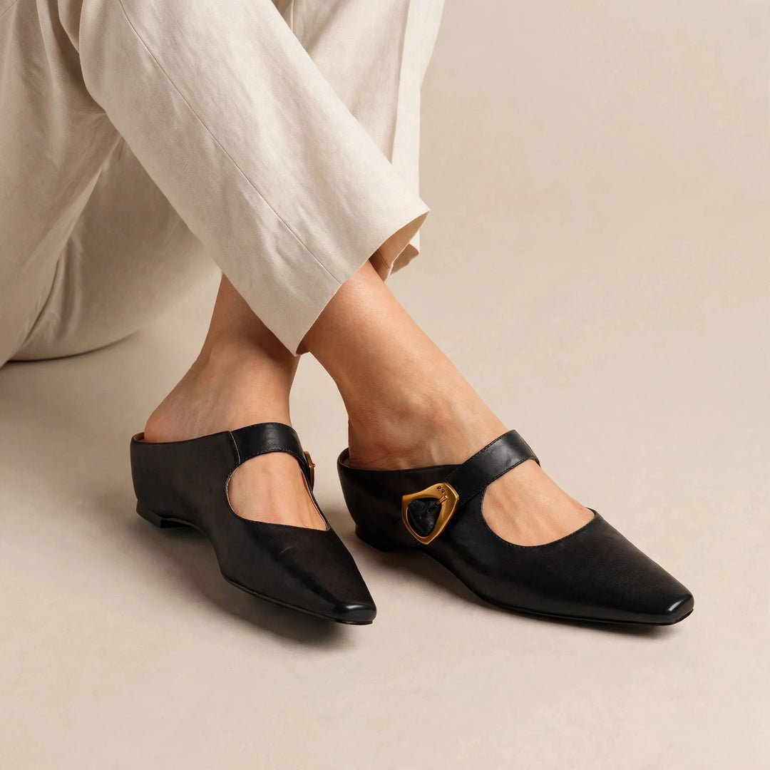 Belza Genuine Leather Mary Jane Mules