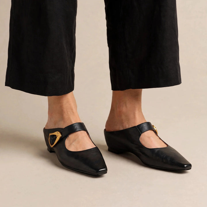 Belza Genuine Leather Mary Jane Mules