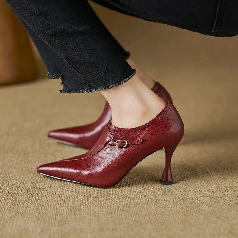 Imogen Leather Stiletto Booties — photo 2