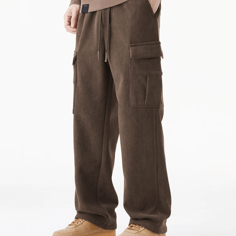Fleece Lined Corduroy Pants - HESTON MANOR