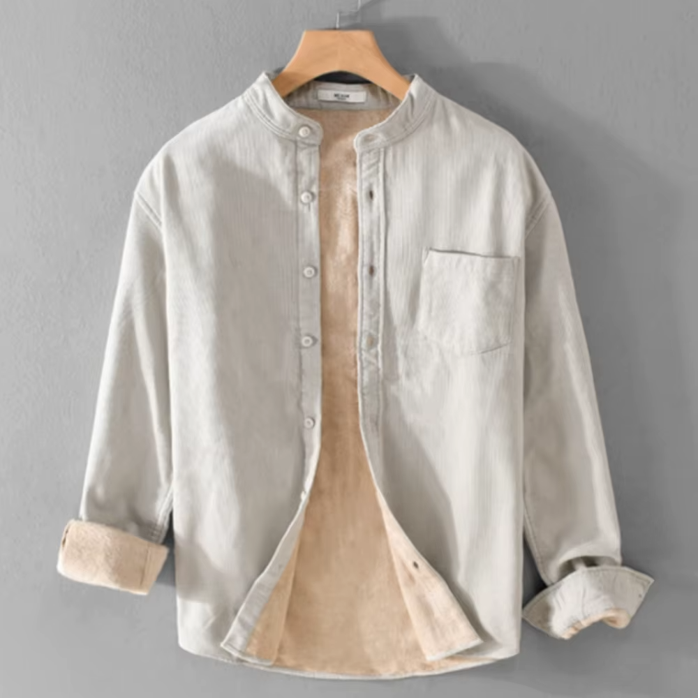 Men’s Lined Corduroy Utility Shirt Jacket - Heston Manor