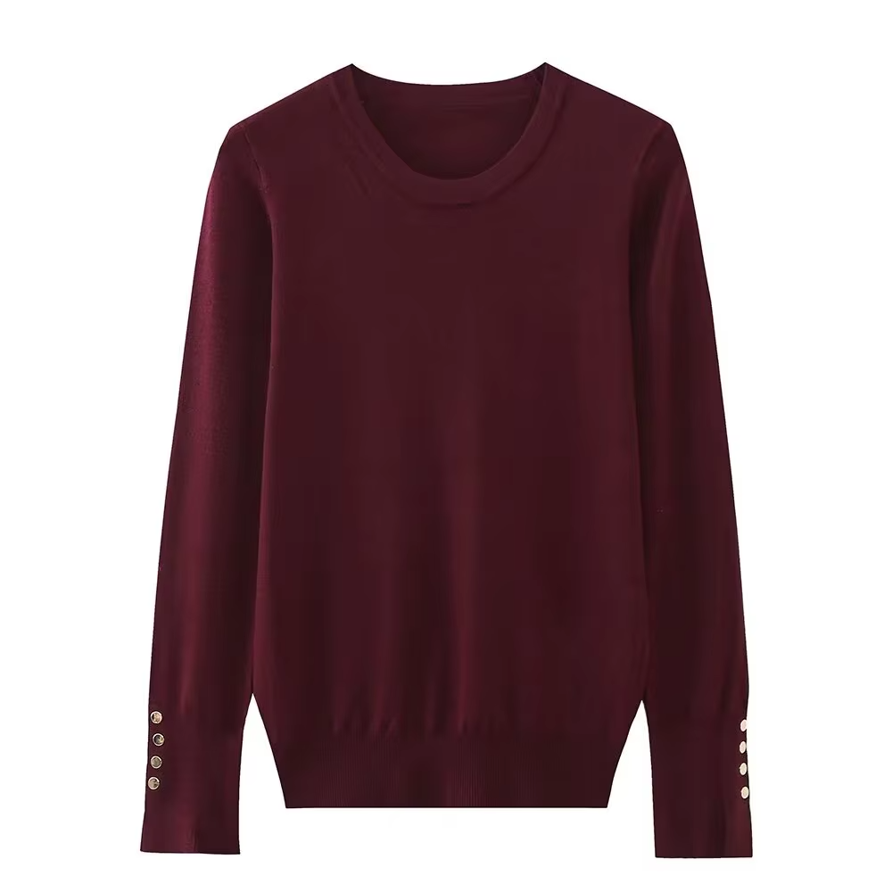 Women's Button-Cuff Knit Sweater - Heston Manor