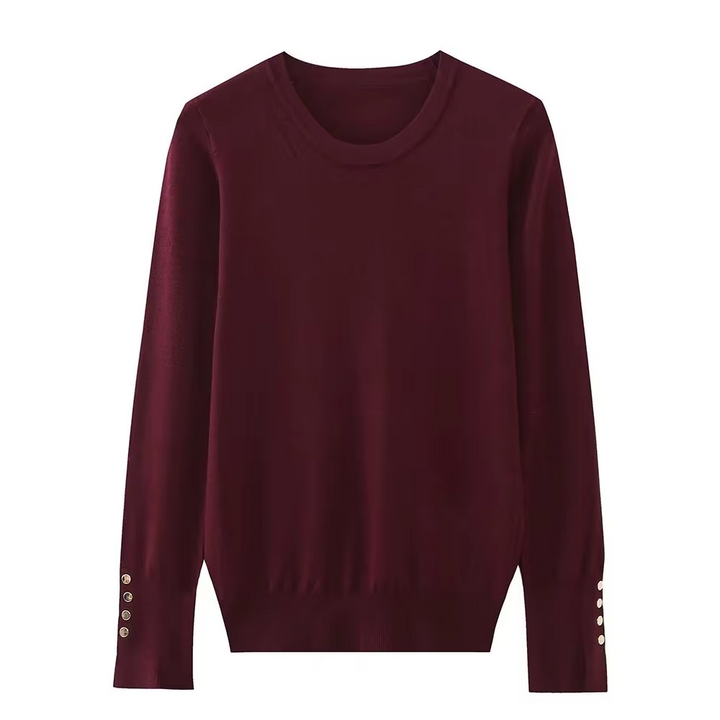 Women's Button-Cuff Knit Sweater - Heston Manor