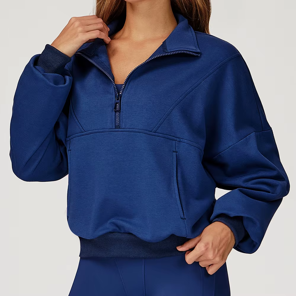 Women’s Half-Zip Long Sleeve Athletic Top - Heston Manor