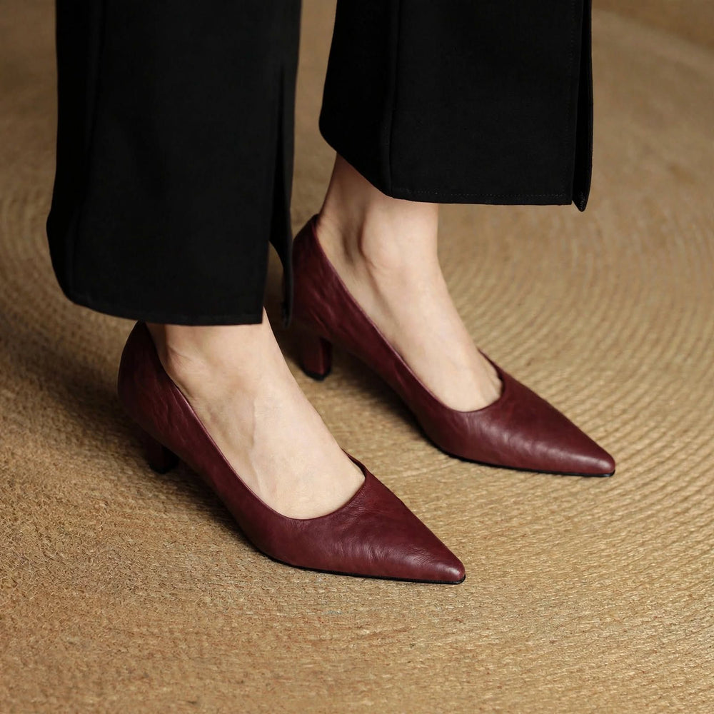 Coralie Genuine Leather Heels — photo 2
