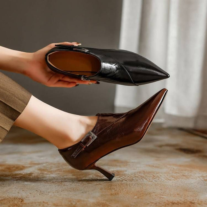 Beatrice Leather Stiletto Booties — photo 33