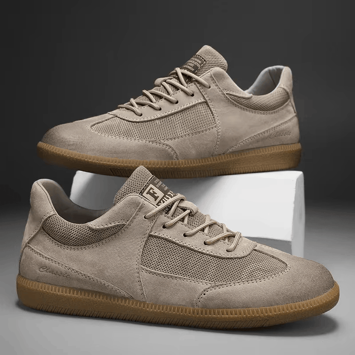 Suede Leather Sneakers - HESTON MANOR