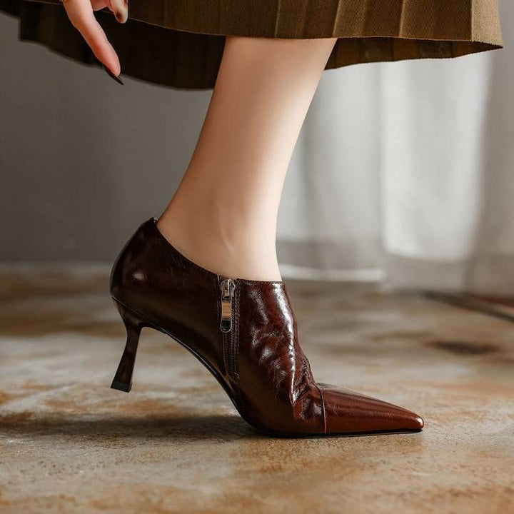 Beatrice Leather Stiletto Booties — photo 29