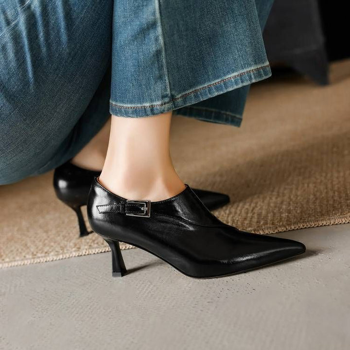 Beatrice Leather Stiletto Booties — photo 42