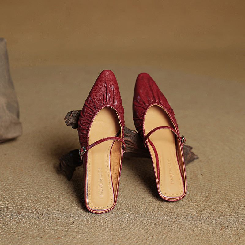 Naomi Genuine Leather Mules — photo 5