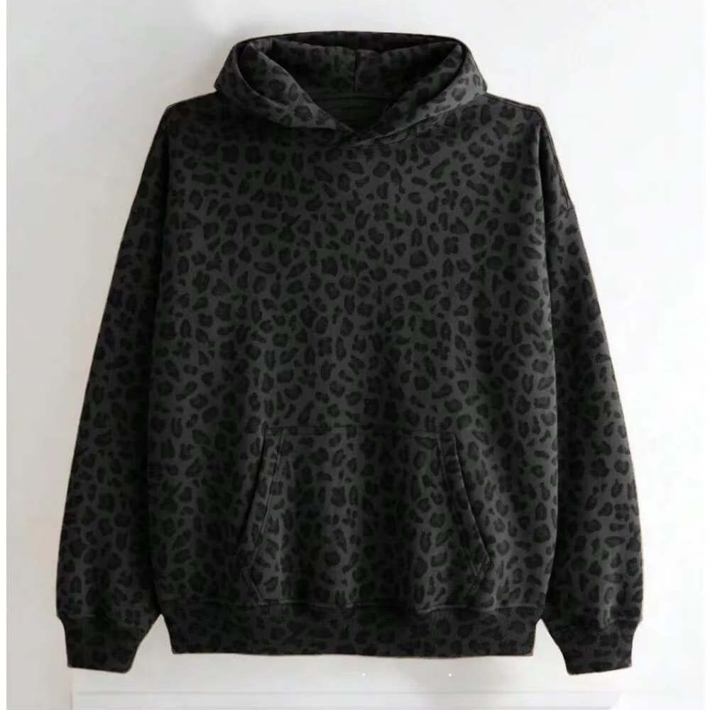 Women's Leopard Print Hooded Sweatshirt - Heston Manor