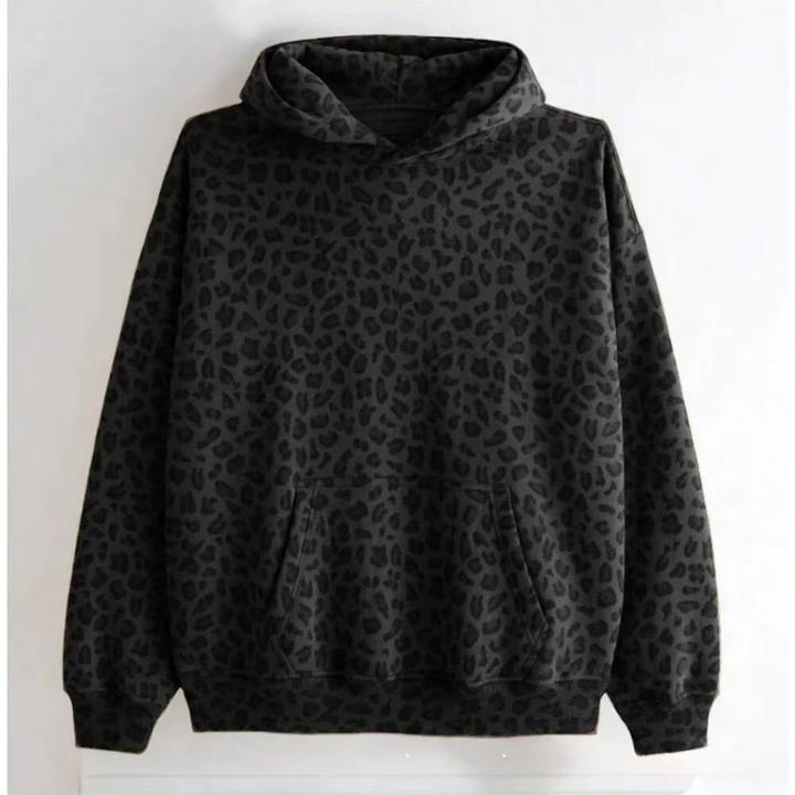 Women's Leopard Print Hooded Sweatshirt - Heston Manor