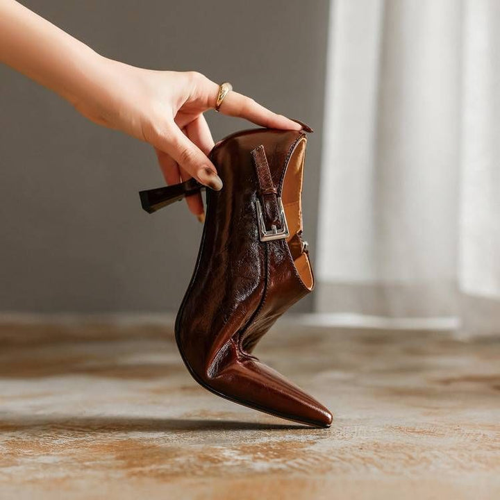 Beatrice Leather Stiletto Booties — photo 35
