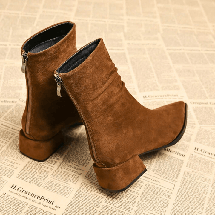 Valeria Pointed Toe Suede Boot - Heston Manor