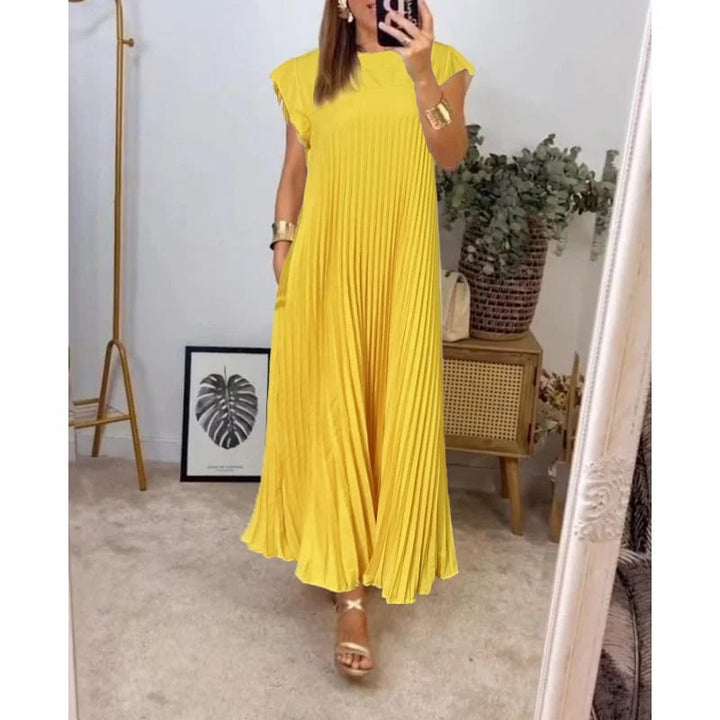 Maxi Dress Womens - Flowy Pleated Cocktail Gown Fernalyn - Heston Manor