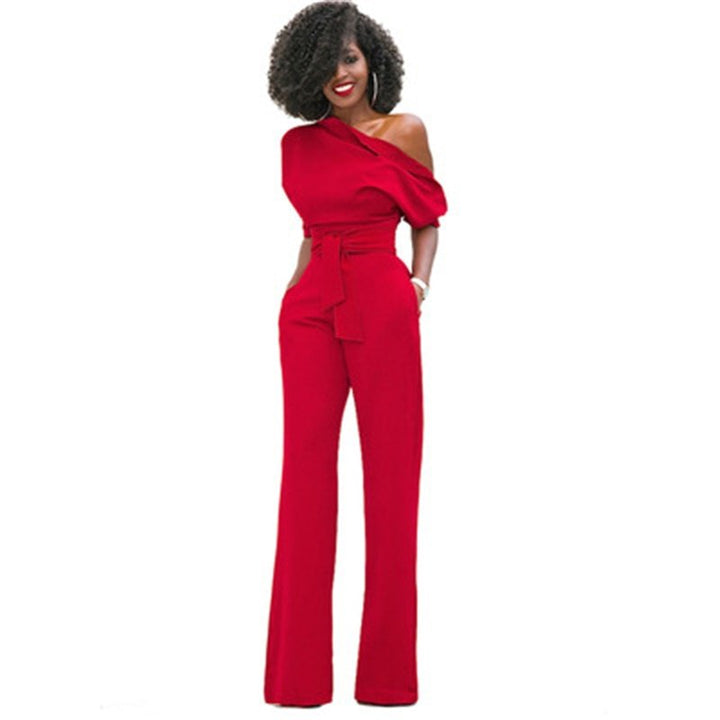 Wide-Leg Jumpsuit Womens - Off-Shoulder Formal Wear Rosabella - Heston Manor