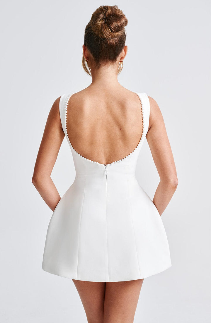 Mini Dress Womens - Pearl-Trim A-Line Sleeveless Chicella - Heston Manor