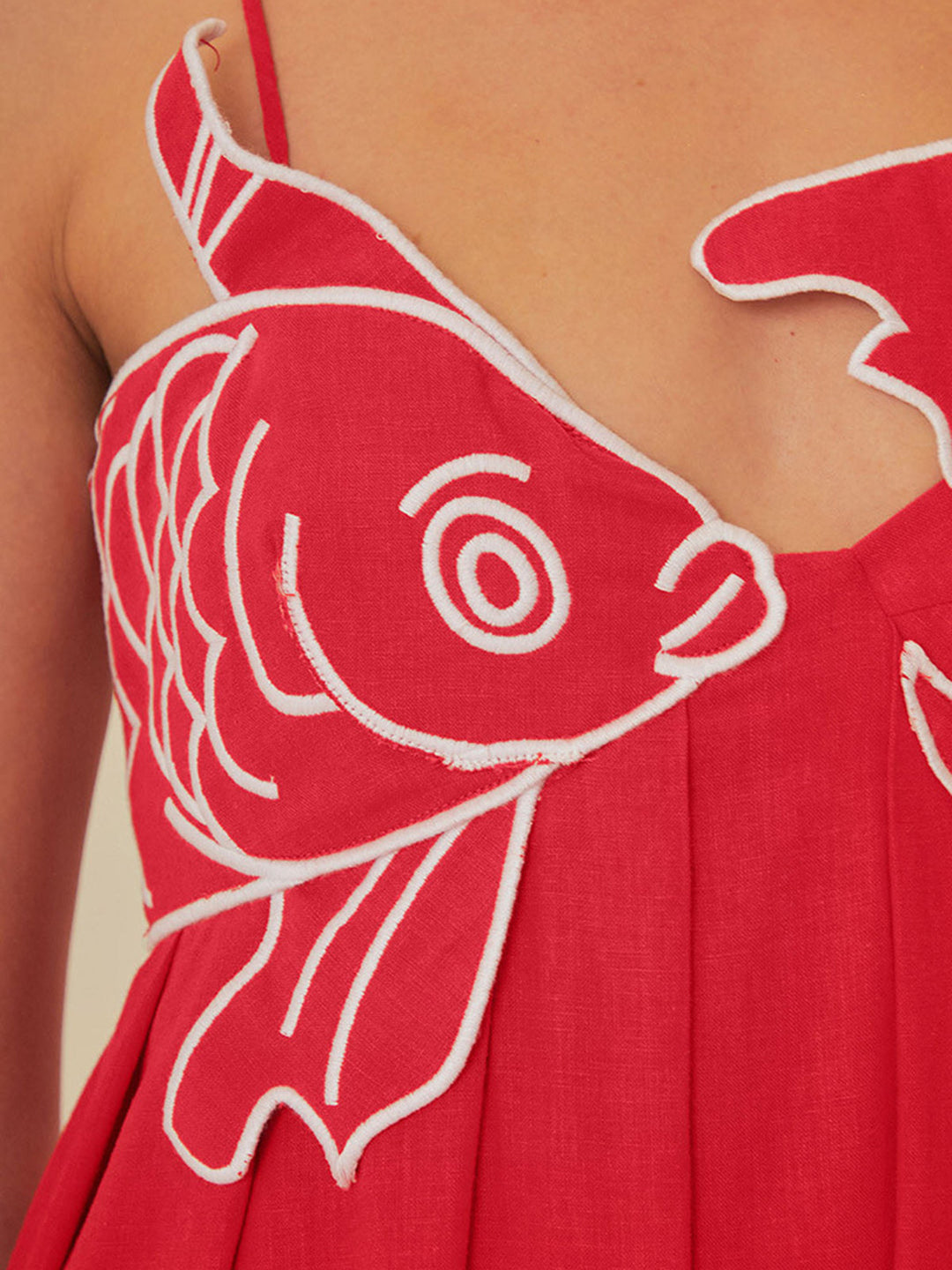 Embroidered Maxi Shift Dress Womens - Playful Summer Spaghetti Strap Design Marisolyn - Heston Manor
