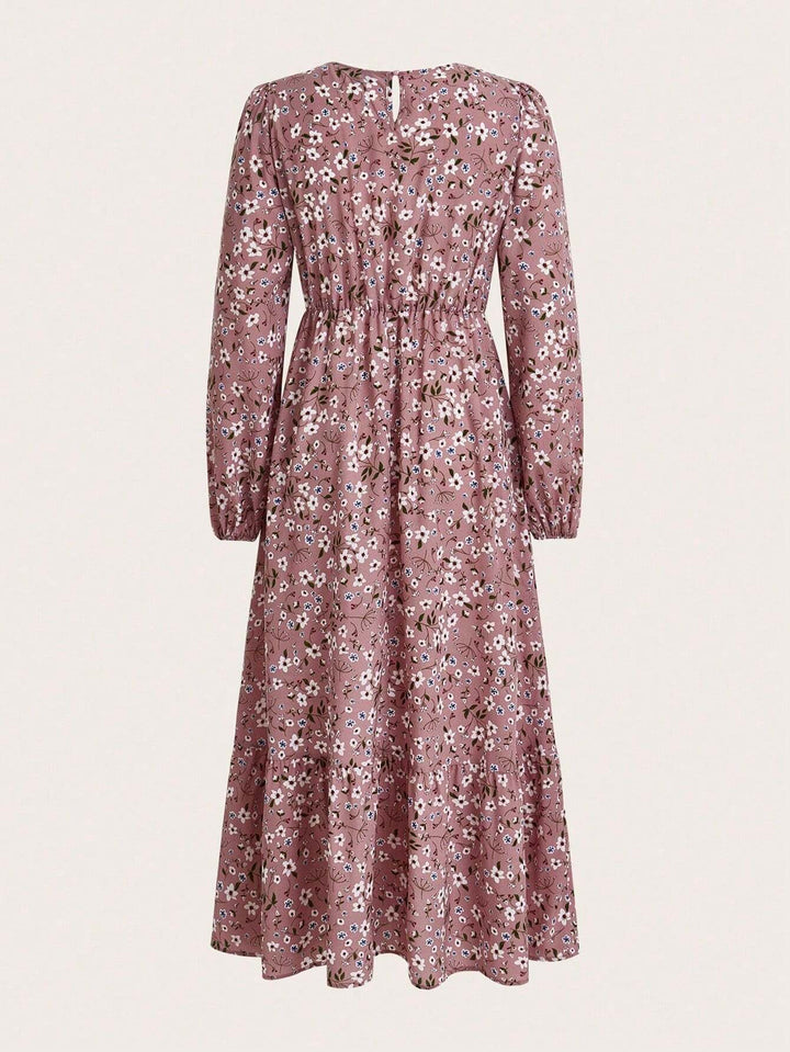 Floral Maxi Dress Womens - Smocked Waist Garden Print Gloriana - Heston Manor
