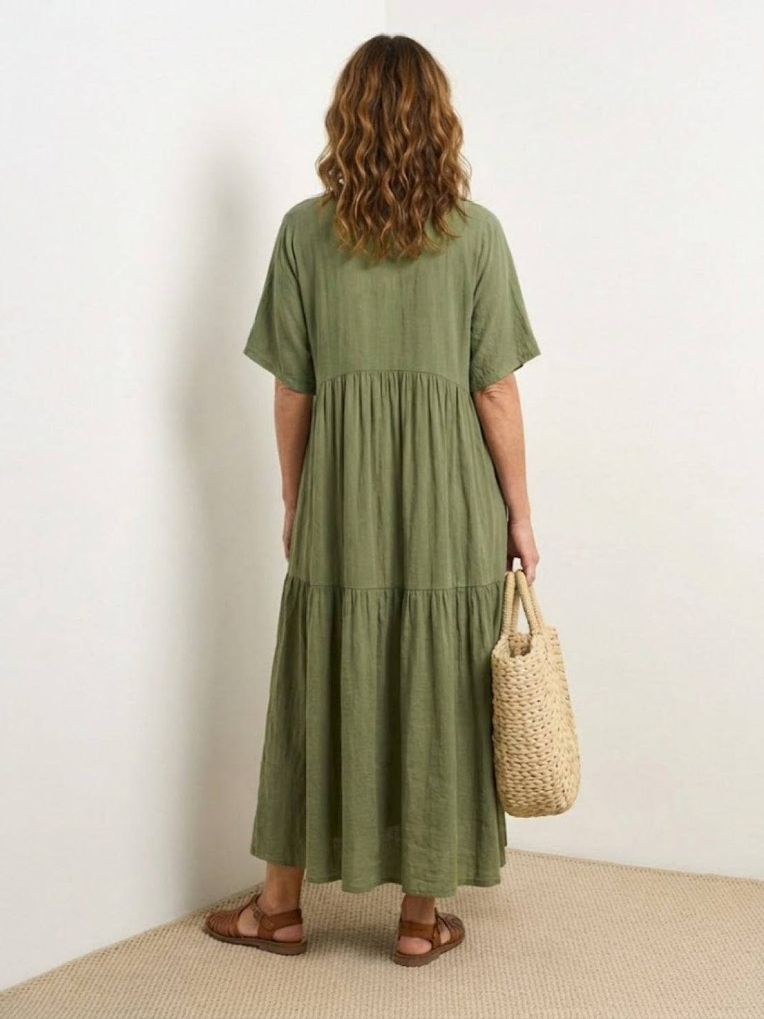 V-Neck Maxi Dress Womens - Tiered Bohemian Summer SiennaX - Heston Manor