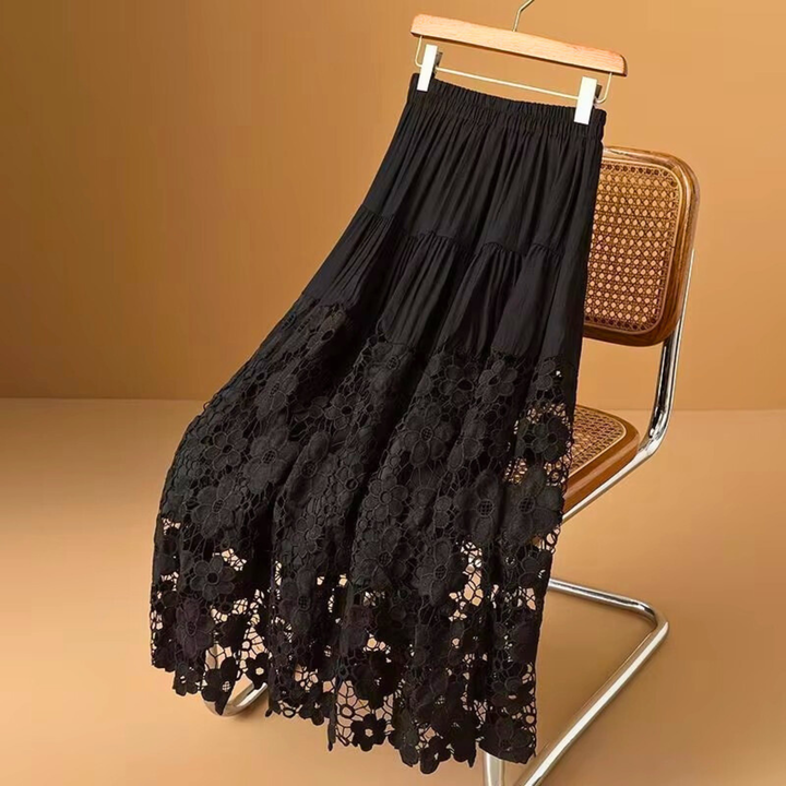 Celestine Floral Lace Hem Skirt - Heston Manor