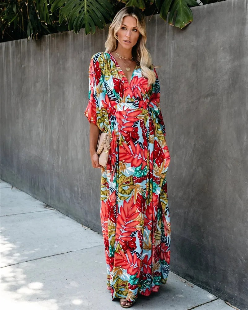 Kimono-Style Dress Womens - Boho Flowy Beach Cover-Up Verantis - Heston Manor