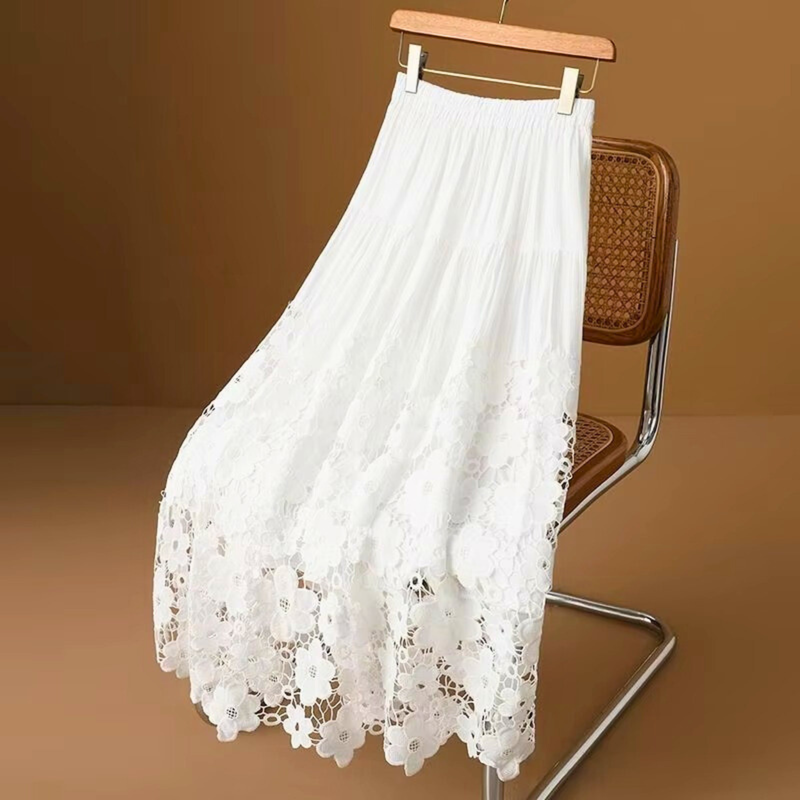 Celestine Floral Lace Hem Skirt - Heston Manor