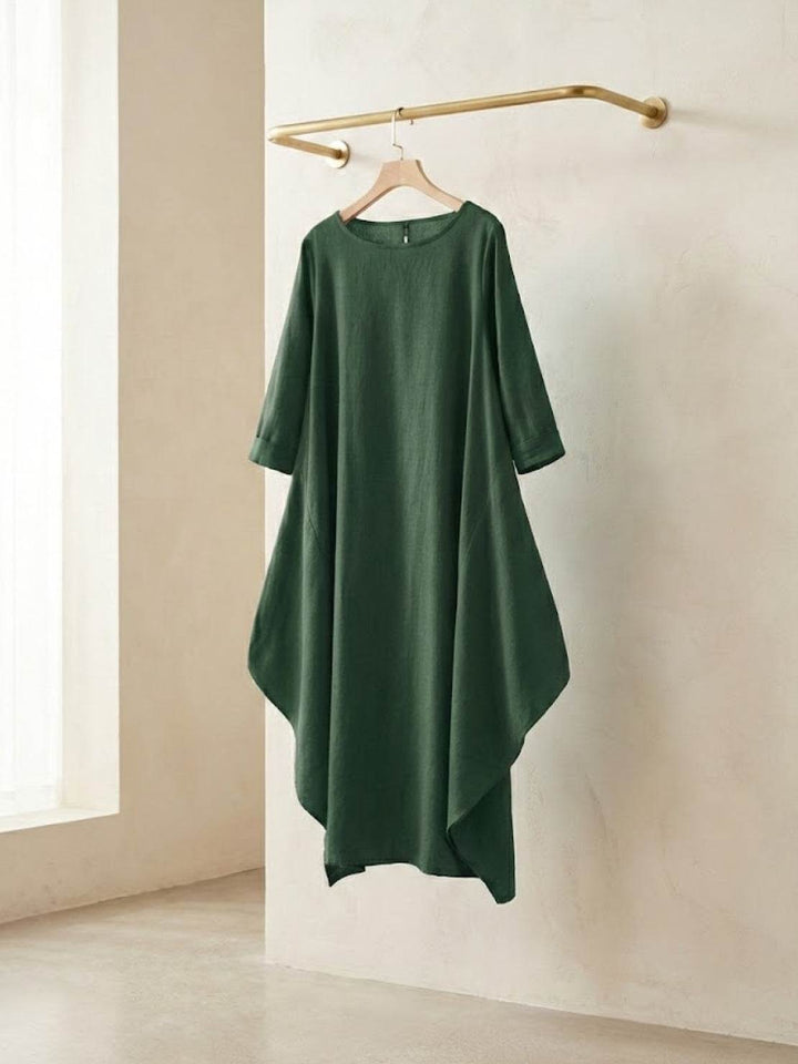 Boho Maxi Dress Womens - Oversized 3/4 Sleeves SerenaFlow - Heston Manor