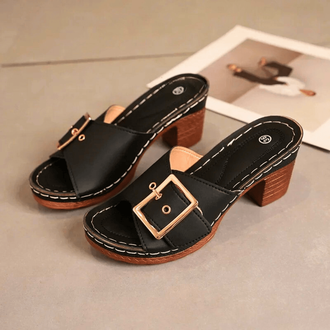 Kailyn Velora Heeled Sandals - Sleek Square Heel - Heston Manor