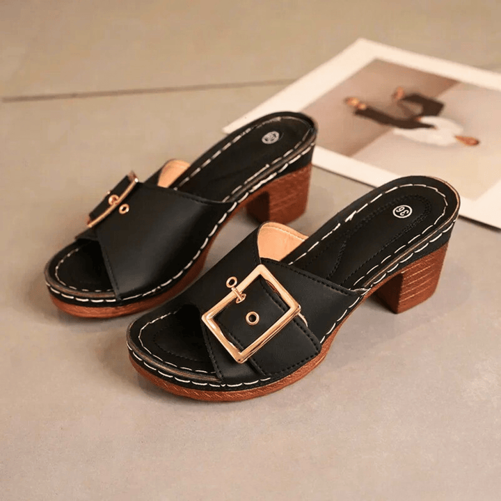 Kailyn Velora Heeled Sandals - Sleek Square Heel - Heston Manor