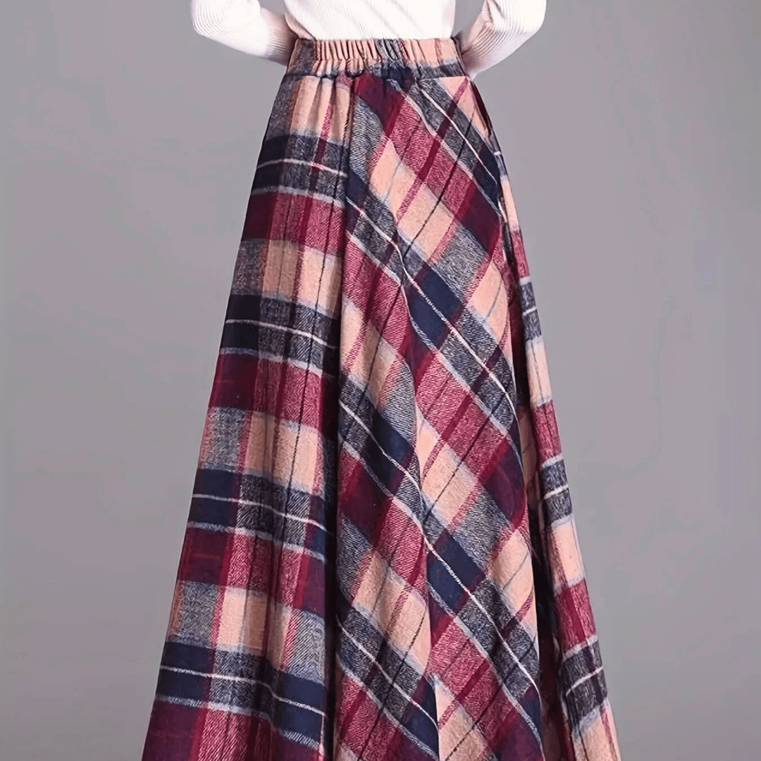 Aurelle Tartan Plaid Skirt - Rich Heritage Wool - Heston Manor
