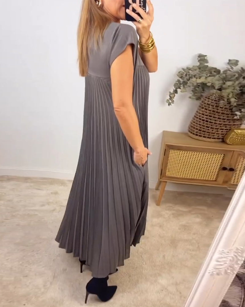Maxi Dress Womens - Flowy Pleated Cocktail Gown Fernalyn - Heston Manor