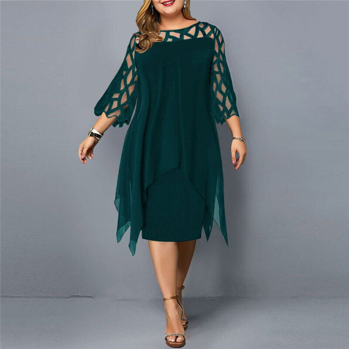 Midi Dress Womens - Flowy Draped Plus Size Wear StellaBliss - Heston Manor