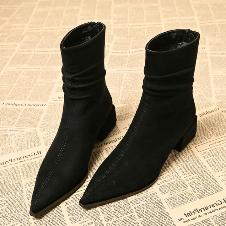 Valeria Pointed Toe Suede Boot - Heston Manor