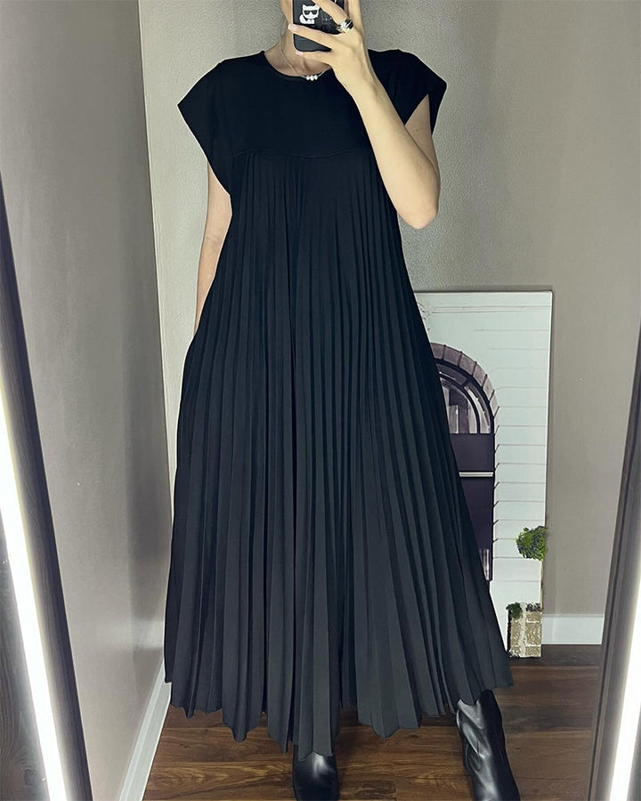 Maxi Dress Womens - Flowy Pleated Cocktail Gown Fernalyn - Heston Manor