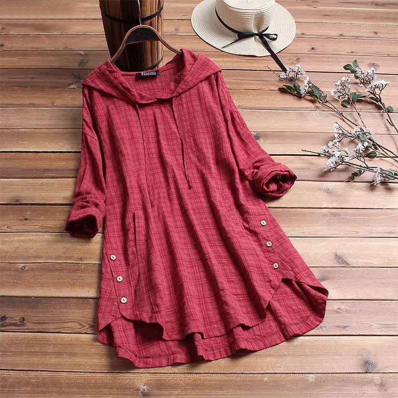 Plaid Hoodie Dress Womens - Cozy Everyday Wear Amara - Heston Manor