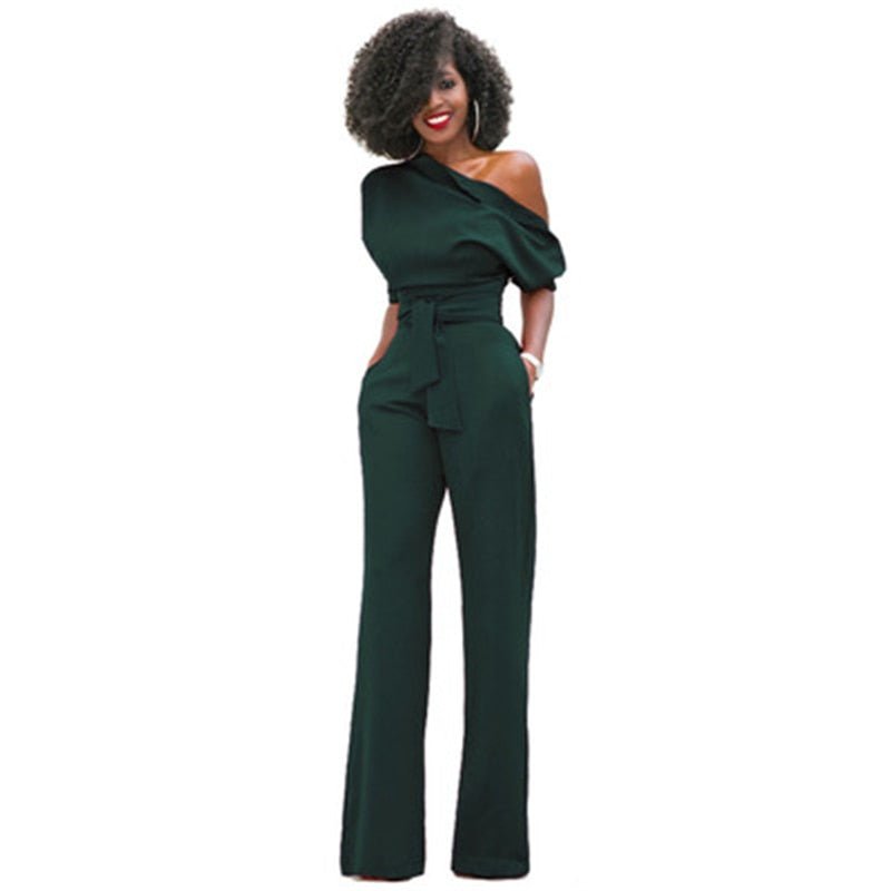 Wide-Leg Jumpsuit Womens - Off-Shoulder Formal Wear Rosabella - Heston Manor