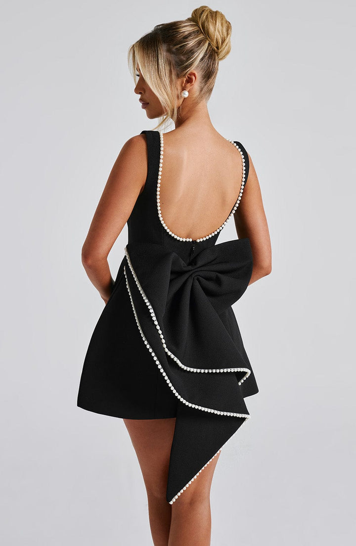 Mini Dress Womens - Pearl-Trim A-Line Sleeveless Chicella - Heston Manor