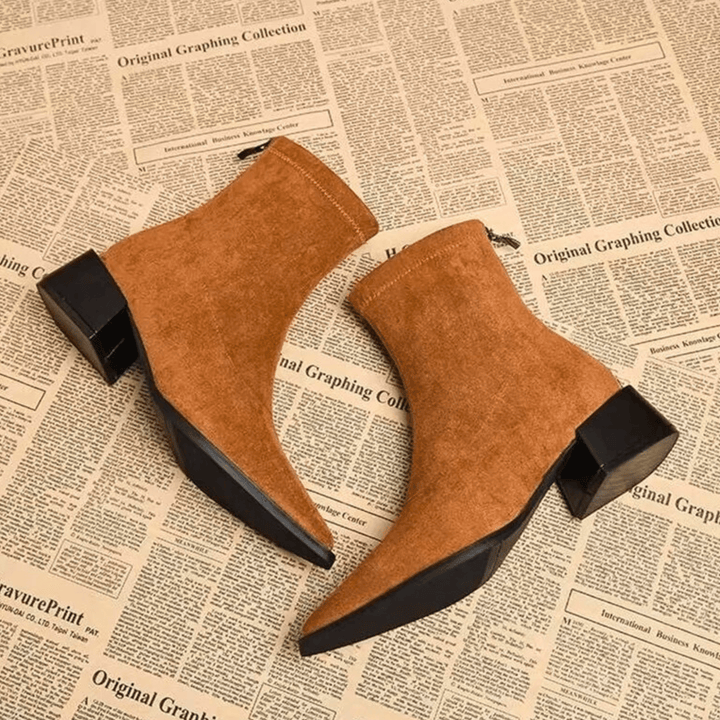 Savaro Suede Pointed-Toe Boot - Heston Manor