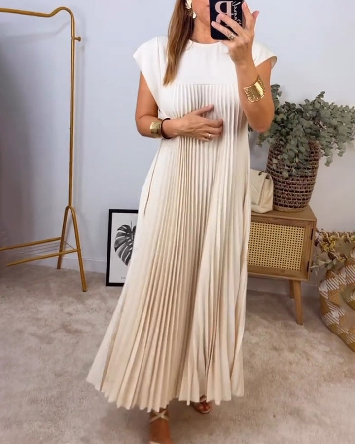 Maxi Dress Womens - Flowy Pleated Cocktail Gown Fernalyn - Heston Manor